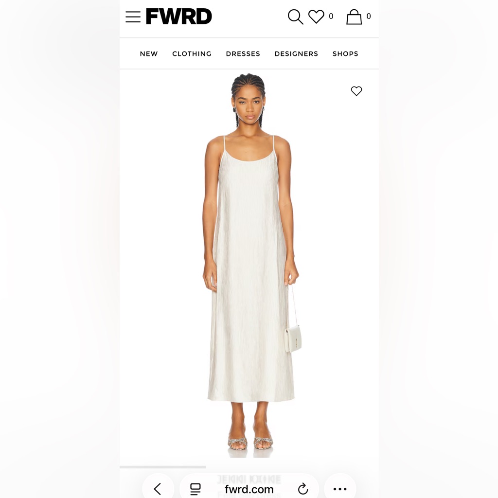 Nwt! Jenni Kayne Fete Slip Dress In Ice - S